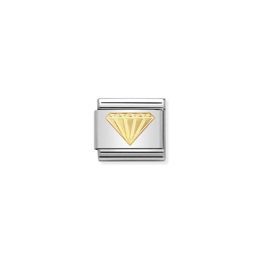 Link Nomination Diamante - Metal Comum