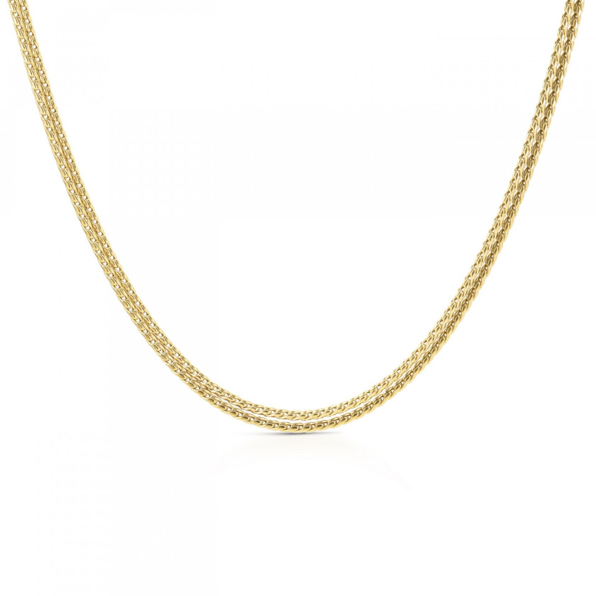 Colar ONE Energy Master Twisted Duo Gold - Metal Comum