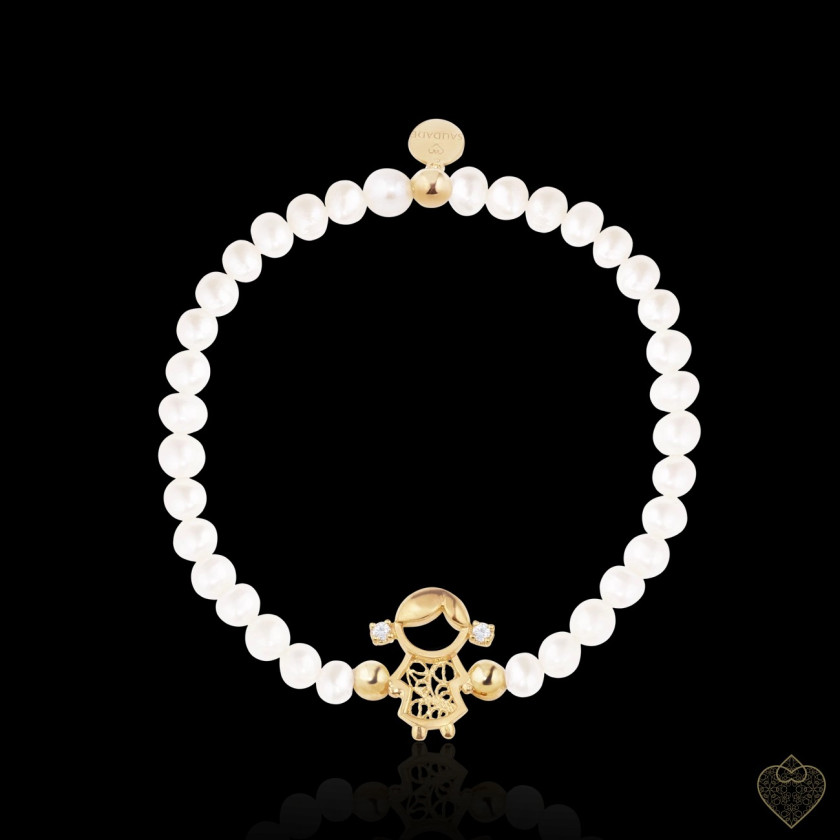 Pulseira Filigrana Perola...