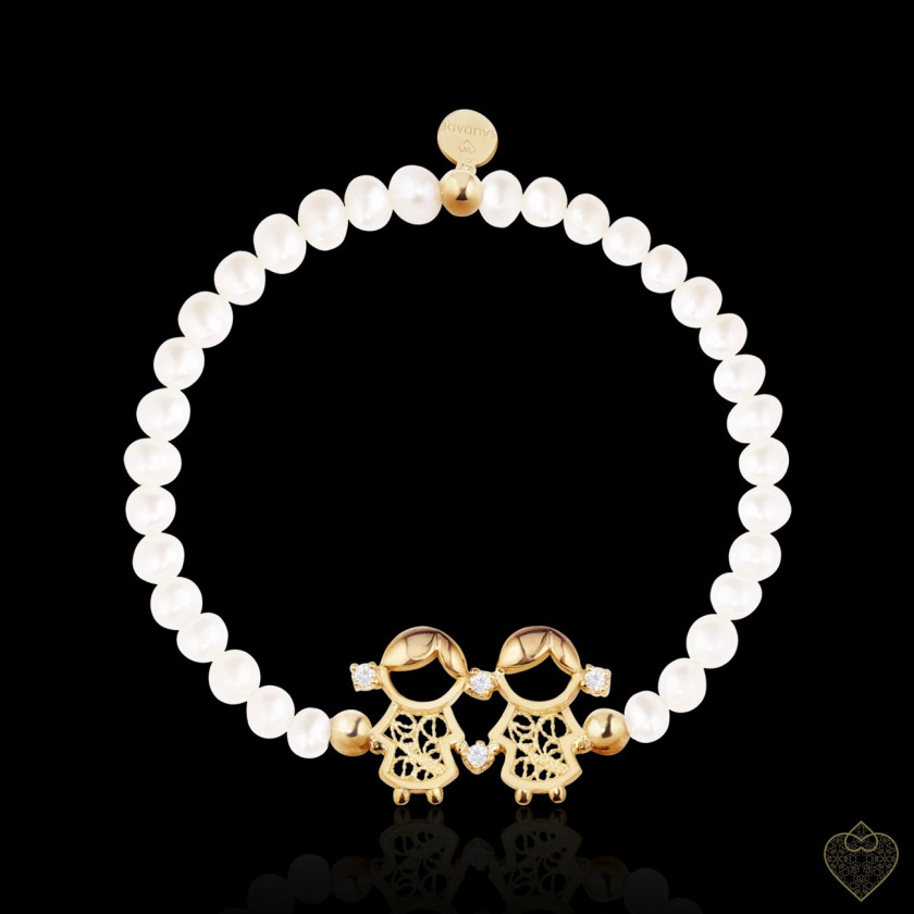 Pulseira Filigrana Perola 2...