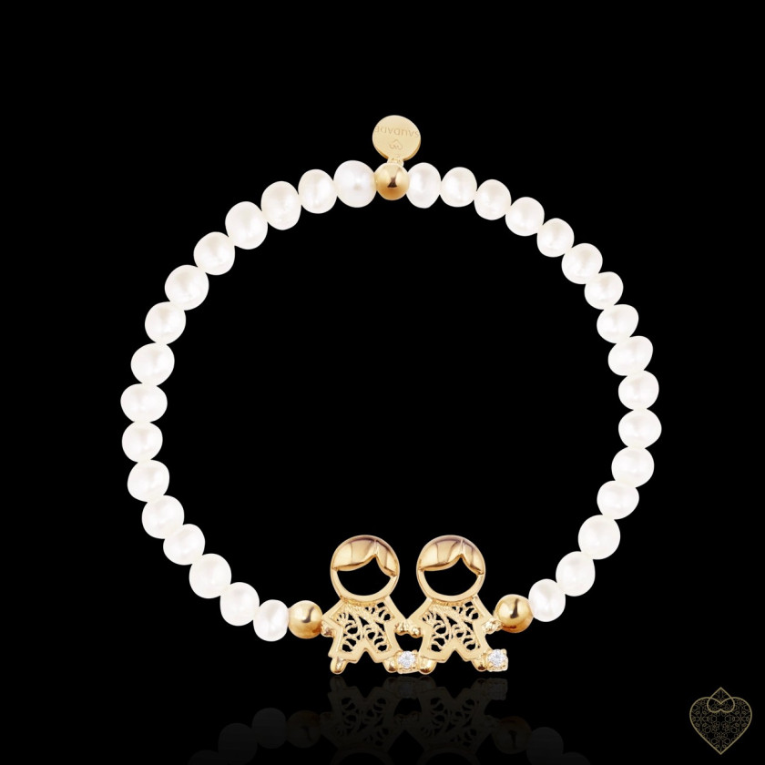 Pulseira Filigrana Perola 2...